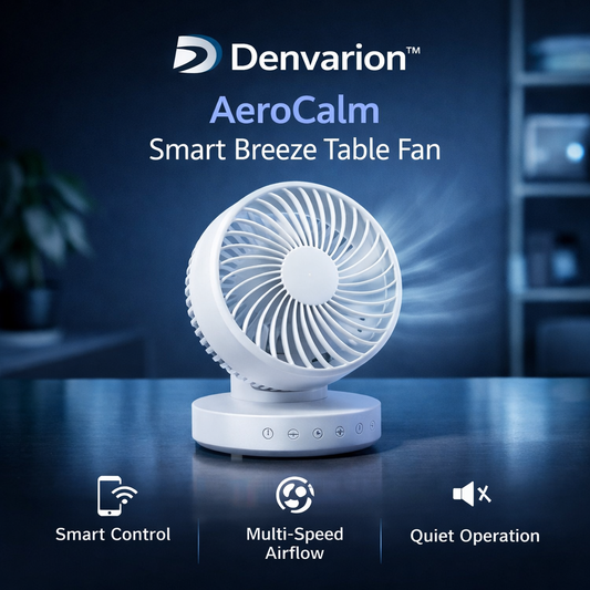 Denvarion™ AeroCalm Smart Breeze Table Fan
